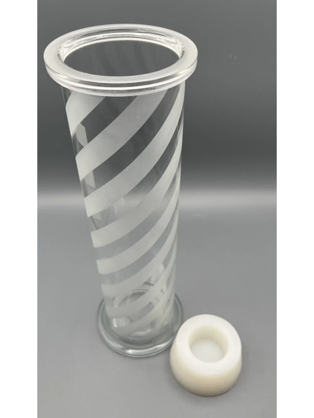Peter Saville MSI Glass Flask/Vase Hacienda Hazard Stripes Factory Records UK